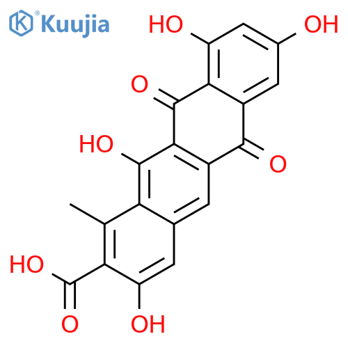 2-Naphthacenecarboxylicacid, 6,11-dihydro-3,8,10,12-tetrahydroxy-1-methyl-6,11-dioxo- structure