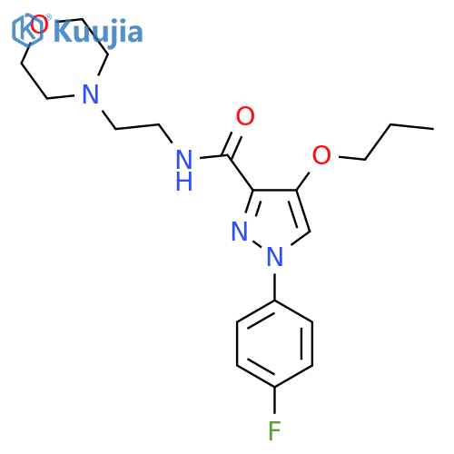 1-(4-fluorophenyl)-N-2-(morpholin-4-yl)ethyl-4-propoxy-1H-pyrazole-3-carboxamide structure