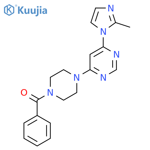 4-(4-benzoylpiperazin-1-yl)-6-(2-methyl-1H-imidazol-1-yl)pyrimidine structure