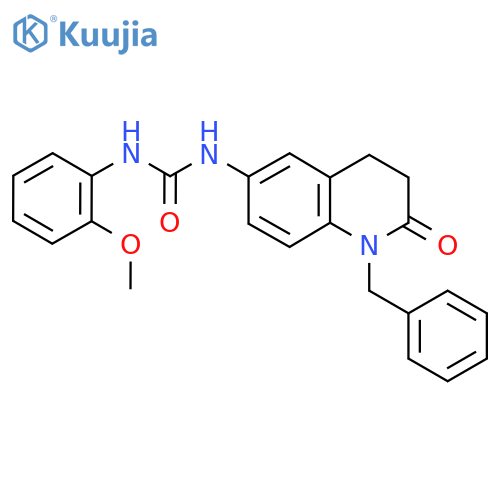 3-(1-benzyl-2-oxo-1,2,3,4-tetrahydroquinolin-6-yl)-1-(2-methoxyphenyl)urea structure