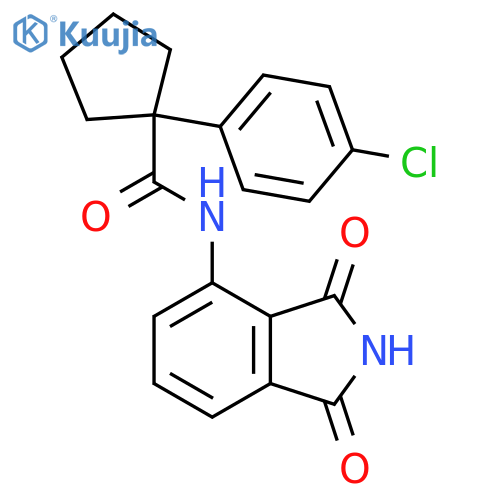 1-(4-chlorophenyl)-N-(1,3-dioxo-2,3-dihydro-1H-isoindol-4-yl)cyclopentane-1-carboxamide structure