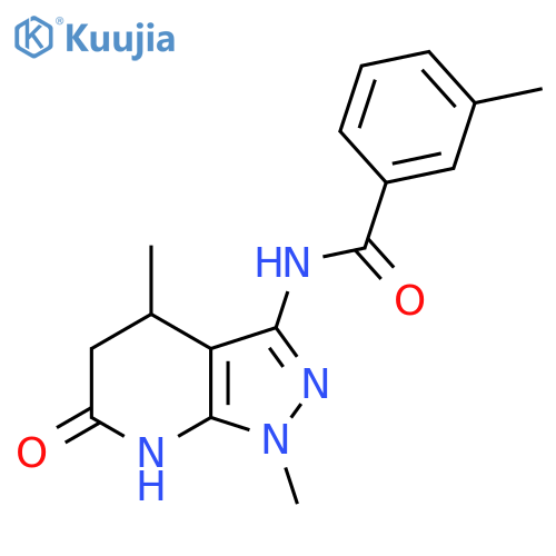 N-{1,4-dimethyl-6-oxo-1H,4H,5H,6H,7H-pyrazolo[3,4-b]pyridin-3-yl}-3-methylbenzamide structure