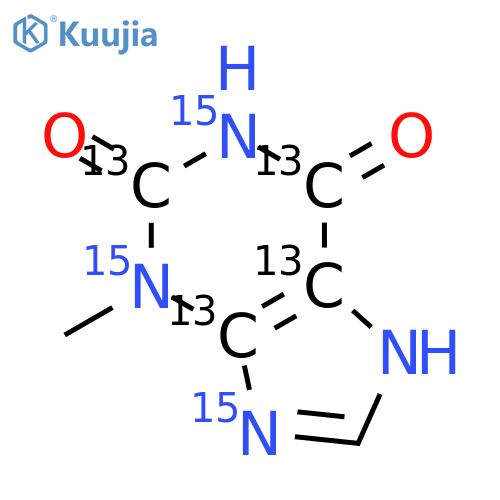 3-Methylxanthine-13C4, 15N3 structure