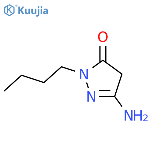 3H-Pyrazol-3-one,5-amino-2-butyl-2,4-dihydro- structure