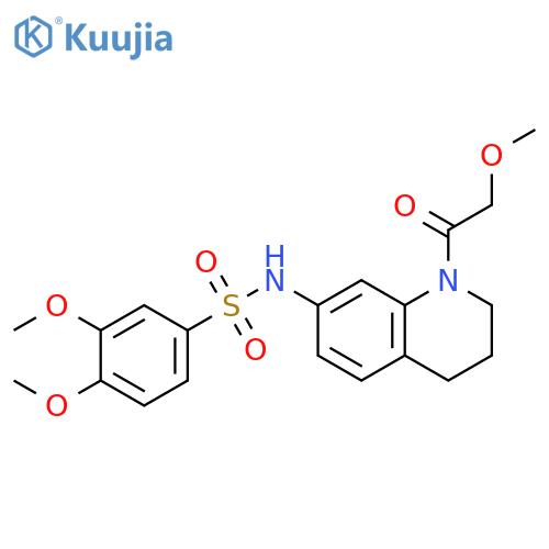 3,4-dimethoxy-N-[1-(2-methoxyacetyl)-1,2,3,4-tetrahydroquinolin-7-yl]benzene-1-sulfonamide structure