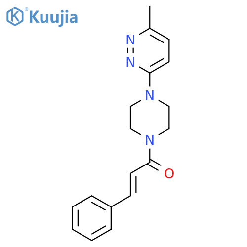 (2E)-1-4-(6-methylpyridazin-3-yl)piperazin-1-yl-3-phenylprop-2-en-1-one structure