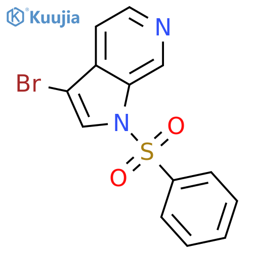 1-(benzenesulfonyl)-3-bromo-1H-pyrrolo[2,3-c]pyridine structure