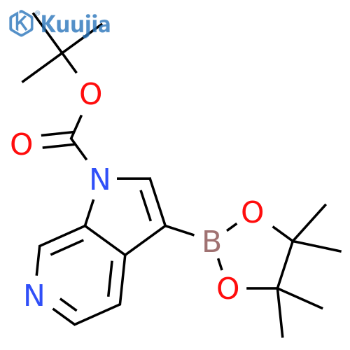 tert-butyl 3-(tetramethyl-1,3,2-dioxaborolan-2-yl)-1H-pyrrolo[2,3-c]pyridine-1-carboxylate structure