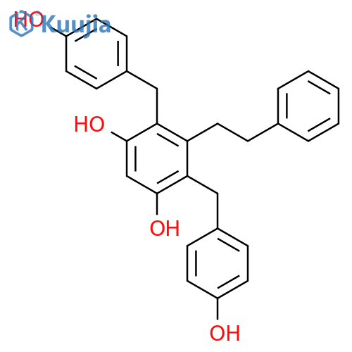 2,6-bis(4-hydroxybenzyl)-3,5-dihydroxybibenzyl structure