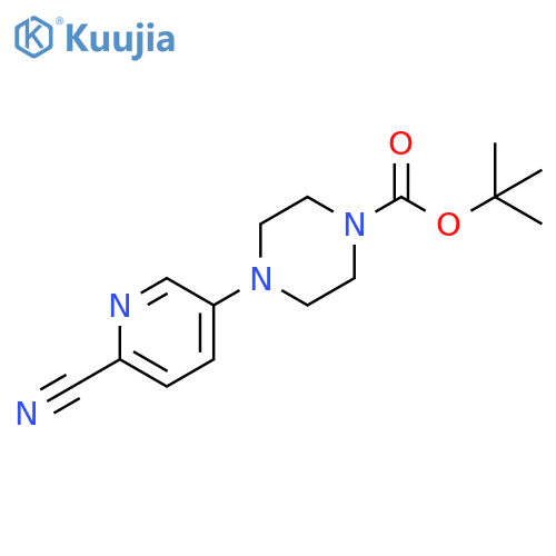 tert-butyl 4-(6-cyanopyridin-3-yl)piperazine-1-carboxylate structure