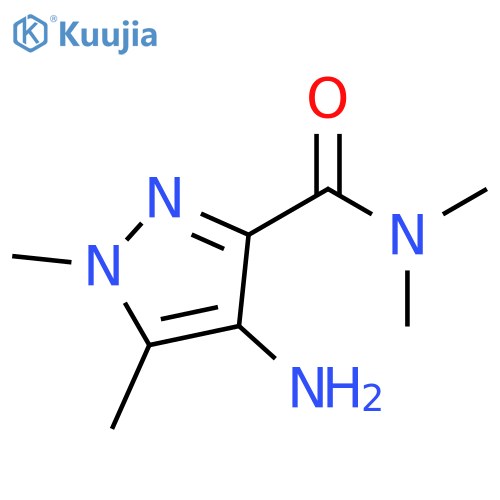 4-amino-N,N,1,5-tetramethyl-1H-pyrazole-3-carboxamide structure