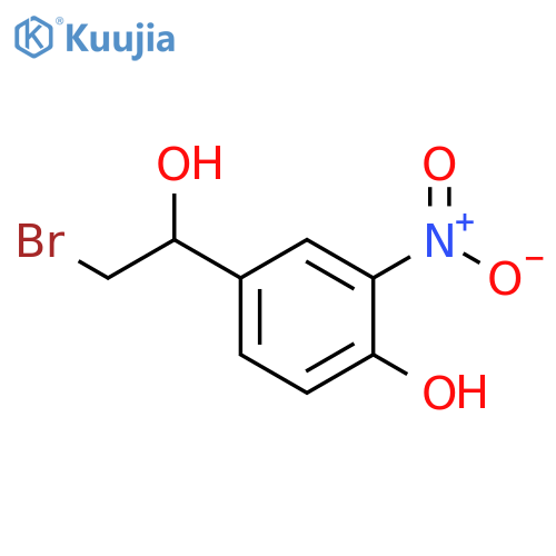 4-(2-bromo-1-hydroxyethyl)-2-nitrophenol structure
