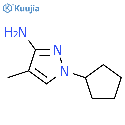 1-cyclopentyl-4-methyl-1H-pyrazol-3-amine structure