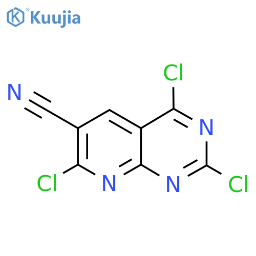 2,4,7-Trichloropyrido[2,3-d]pyrimidine-6-carbonitrile structure