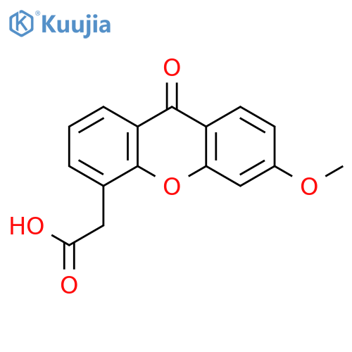 2-(6-methoxy-9-oxo-9H-xanthen-4-yl)acetic acid structure