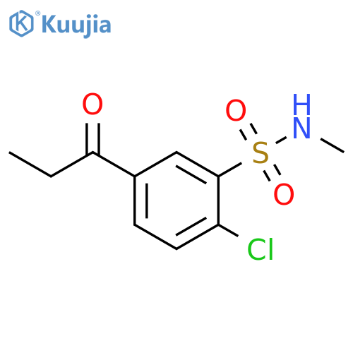 2-chloro-N-methyl-5-propanoylbenzene-1-sulfonamide structure