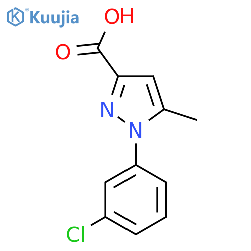 1-(3-chlorophenyl)-5-methyl-1H-pyrazole-3-carboxylic acid structure
