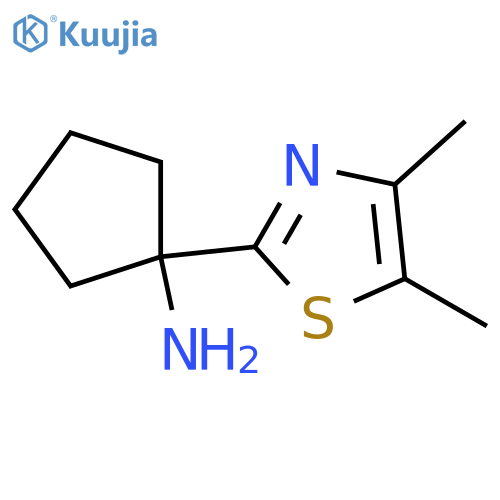 Cyclopentanamine, 1-(4,5-dimethyl-2-thiazolyl)- structure