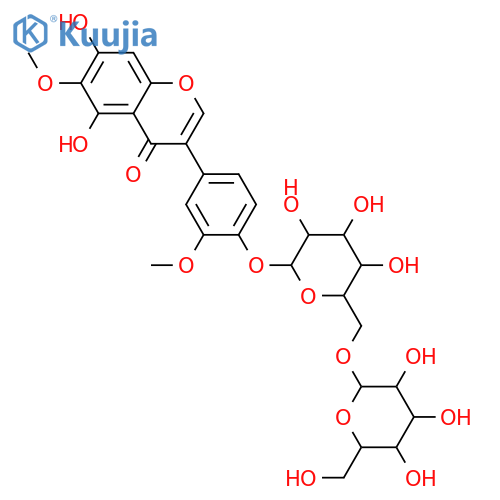 3',4',5,6,7-Pentahydroxyisoflavone; 3',6-Di-Me ether, 4'-O-[β-D-glucopyranosyl-(1→6)-β-D-glucopyranoside] structure