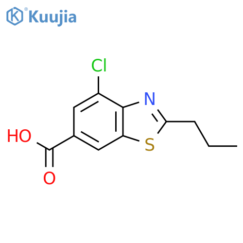 4-Chloro-2-propyl-1,3-benzothiazole-6-carboxylic acid structure
