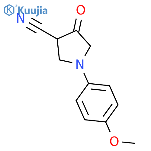 3-Pyrrolidinecarbonitrile, 1-(4-methoxyphenyl)-4-oxo- structure