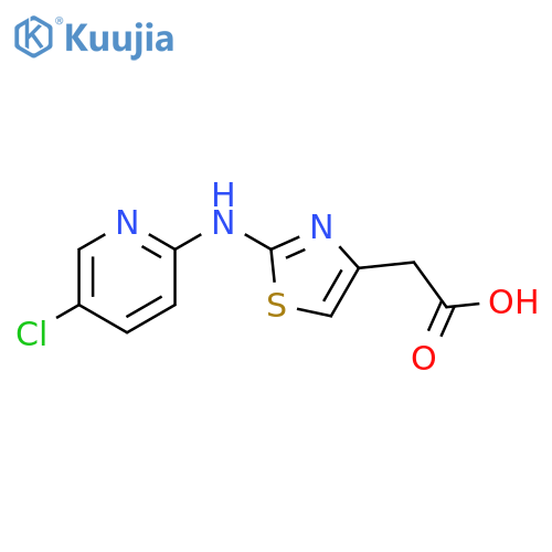 2-{2-[(5-chloropyridin-2-yl)amino]-1,3-thiazol-4-yl}acetic acid structure
