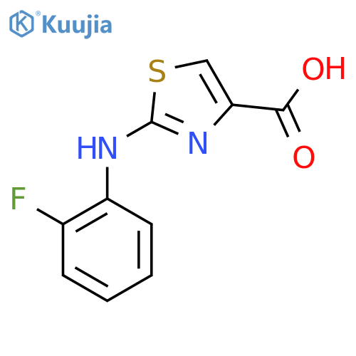 2-[(2-Fluorophenyl)amino]-1,3-thiazole-4-carboxylic acid structure