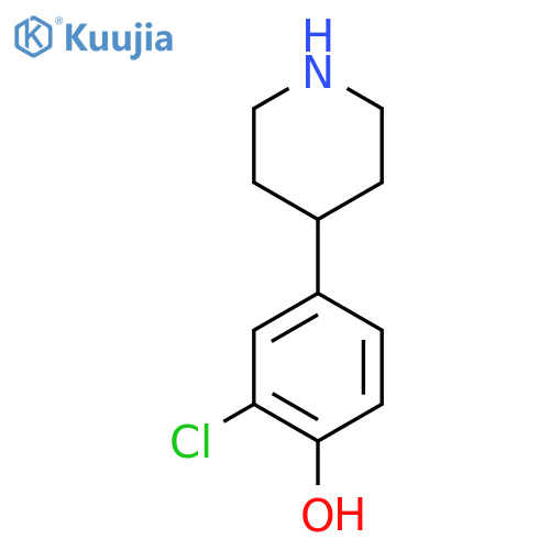 2-chloro-4-(piperidin-4-yl)phenol structure