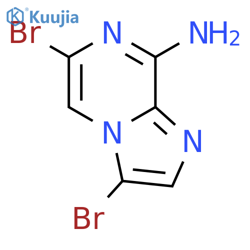 Imidazo[1,2-a]pyrazin-8-amine, 3,6-dibromo- structure