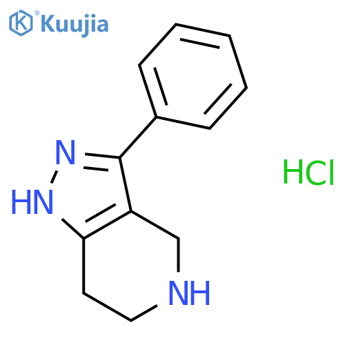 3-Phenyl-4,5,6,7-tetrahydro-1H-pyrazolo[4,3-c]pyridine hydrochloride structure