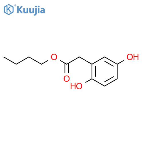 butyl 2-(2,5-dihydroxyphenyl)acetate structure