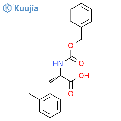(2S)-2-{(benzyloxy)carbonylamino}-3-(2-methylphenyl)propanoic acid structure