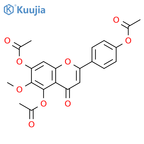 4H-1-Benzopyran-4-one,5,7-bis(acetyloxy)-2-[4-(acetyloxy)phenyl]-6-methoxy- structure
