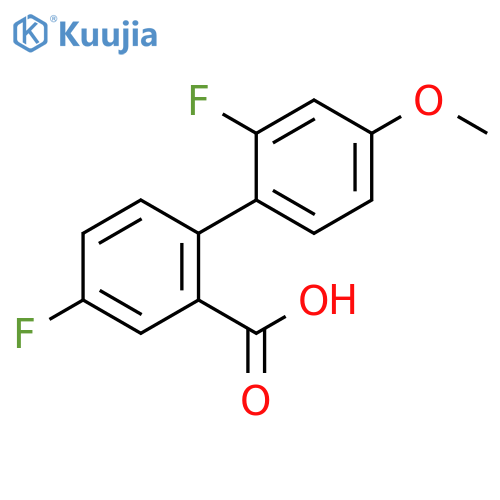 5-fluoro-2-(2-fluoro-4-methoxyphenyl)benzoic acid structure