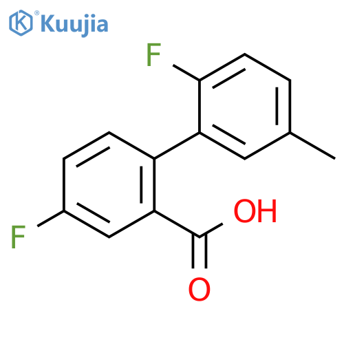 5-fluoro-2-(2-fluoro-5-methylphenyl)benzoic acid structure