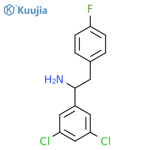 1-(3,5-dichlorophenyl)-2-(4-fluorophenyl)ethan-1-amine structure