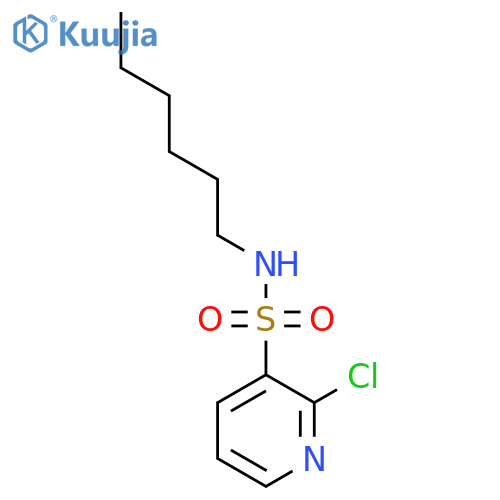 2-Chloro-N-hexylpyridine-3-sulfonamide structure