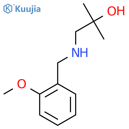 1-{(2-methoxyphenyl)methylamino}-2-methylpropan-2-ol structure