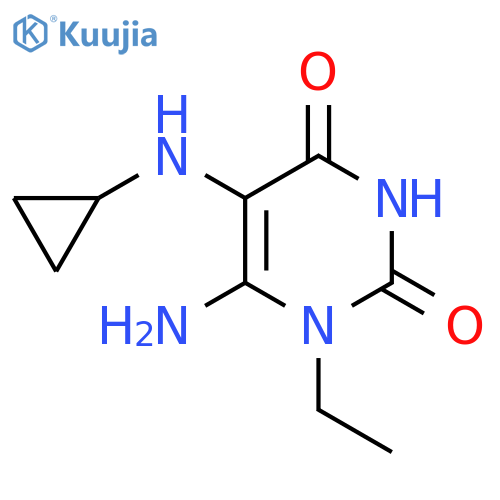 6-Amino-5-cyclopropylamino-1-ethyl-1H-pyrimidine-2,4-dione structure