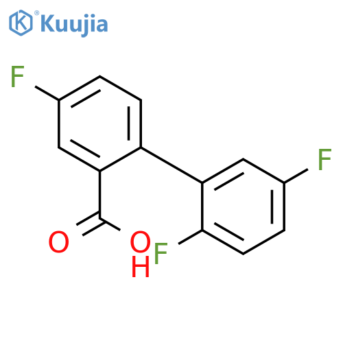 2-(2,5-Difluorophenyl)-5-fluorobenzoic acid structure