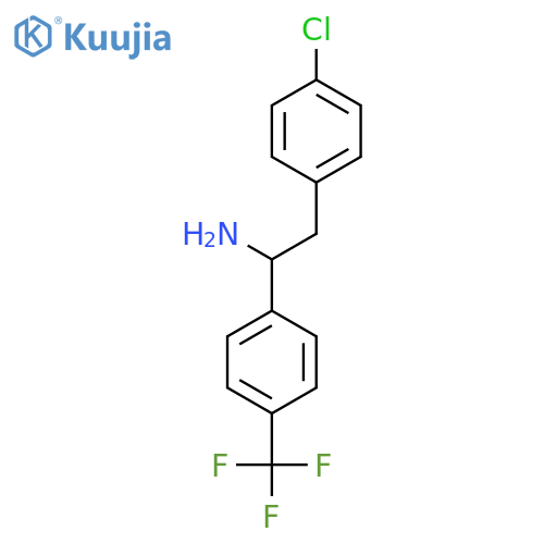 2-(4-Chlorophenyl)-1-[4-(trifluoromethyl)phenyl]ethanamine structure