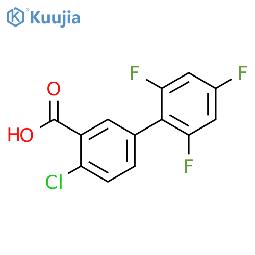 2-chloro-5-(2,4,6-trifluorophenyl)benzoic acid structure
