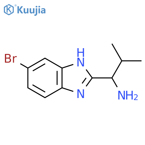 1-(5-Bromo-1H-benzo[d]imidazol-2-yl)-2-methylpropan-1-amine structure