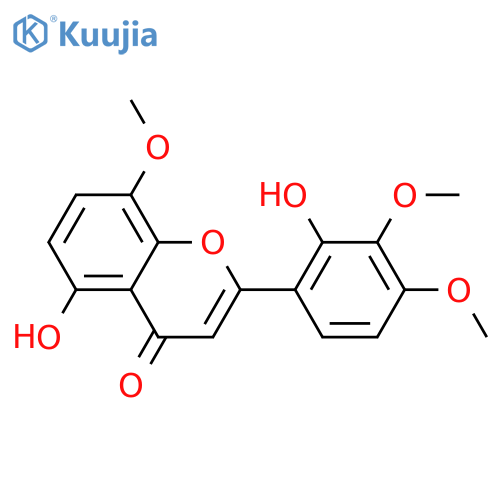 5,2'-dihydroxy-8,3',4'-trimethoxyflavone structure