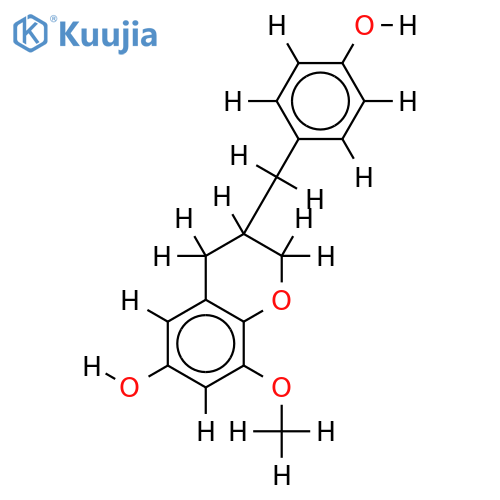 (3R)-6,4'-dihydroxy-8-methoxyhomoisoflavan structure