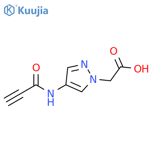 2-4-(prop-2-ynamido)-1H-pyrazol-1-ylacetic acid structure