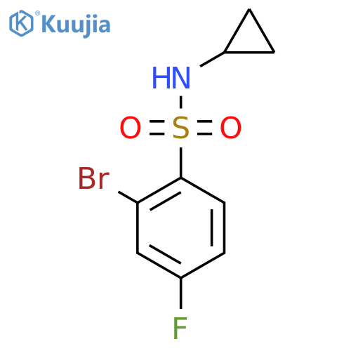 2-Bromo-n-cyclopropyl-4-fluorobenzene-1-sulfonamide structure