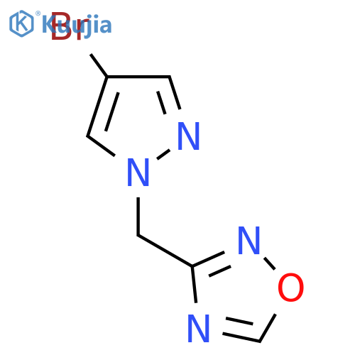 3-((4-Bromo-1H-pyrazol-1-yl)methyl)-1,2,4-oxadiazole structure