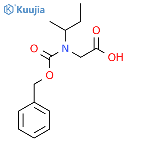 2-{[(Benzyloxy)carbonyl](butan-2-yl)amino}acetic acid structure