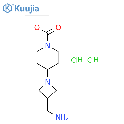 tert-Butyl 4-(3-(aminomethyl)azetidin-1-yl)piperidine-1-carboxylate dihydrochloride structure
